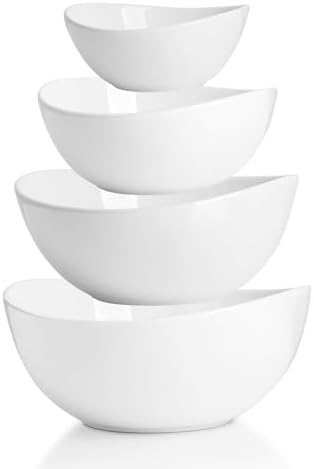 Sweese Porcelain Serving Bowls Set, 10-42 oz, Versatile for Salad