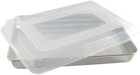 13x18 Inch Deep Half-Sheet Pan with Lid, Aluminum Baking Pan for