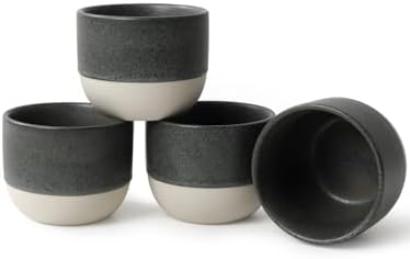 4oz Espresso Cups Set of 4, Ceramic Demitasse Coffee Cups