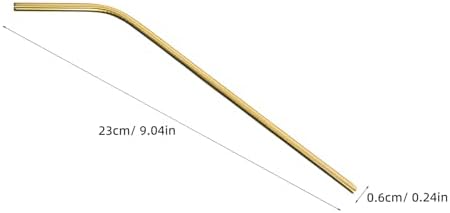 Reusable Steel Drinking Straws Set with Brush, Straight Curved Design