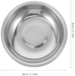 PRETYZOOM Tea Bag Holder Dish Set of 6 Stainless Steel Round Saucer
