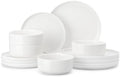 MALACASA 12 Pcs Porcelain Plates and Bowls Sets,Dinnerware Set for