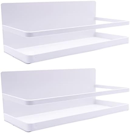 Magnetic Spice Rack for Refrigerator, 2 Pack, White