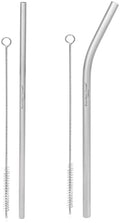 iBasingo Reusable Titanium Straw Set with Cleaning Brush Ti1018T