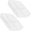 2pcs Fridge Compartment Box, PP Divided Storage Container with Lid