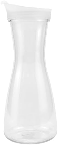 20 Oz Water Carafe with Flip Top Lid - Clear Plastic Pitcher for Iced