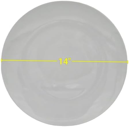 14" White Porcelain Serving Platters Plate, Set of 2