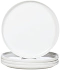 WishDeco White Dinner Plates Set of 4, Ceramic Dining Plates 10.5Inch