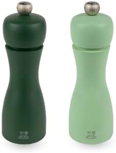 Peugeot Tahiti Salt and Pepper Mill Set, 6 in, Moss and Mint Green
