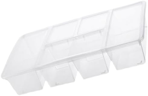 Divided Fridge Food Storage Container Box with Lid, PP Organizer Bin