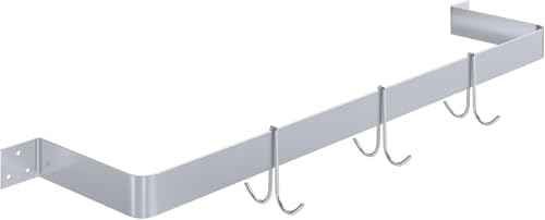 Wall-Mounted Stainless Steel Single-Line Pot Rack (36" Single-Line Pot Rack)