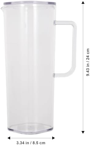 Oz Acrylic Water Pitcher with Lid Handle and Spill Control Spout