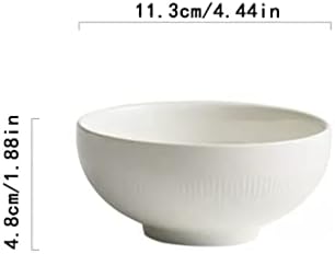 Pasta Bowl Rice Bowl Household Ceramic Salad Bowl White Small Noodle