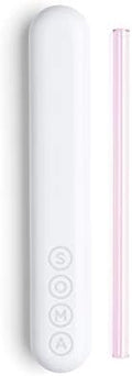 SOMA Reusable Glass Drinking Straw with Protective Silicone Travel