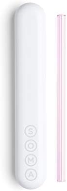 SOMA Reusable Glass Drinking Straw with Protective Silicone Travel