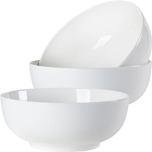 60 oz Large Soup Bowl, Pho Bowls, 8-Inch Off-White Porcelain Bowls Set