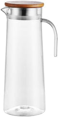 Water Pitcher 1.2l Acrylic with Lid for Beverage Serving