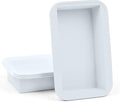 (2 Pack Large Silicone Freezer Containers For Soup, Pasta Sauce, Leftovers, Broth - 6 Cup White Reusable BPA Free Non Plastic Food Storage Freezing Ice Trays With Lids & Measurement Lines