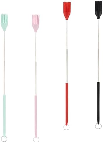 4pcs Silicone Pastry Brush Set Retractable Oil Brush for Baking