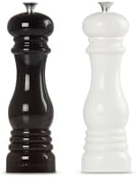 Le Creuset Salt and Pepper Mill Set, 8", Black and White