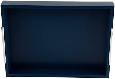 JJSQYLAN Wooden Serving Tray with Handles Rectangle Breakfast Tray for