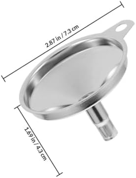 Stainless Steel Small Funnel Set 2pcs Metal Kitchen Funnels for Oil