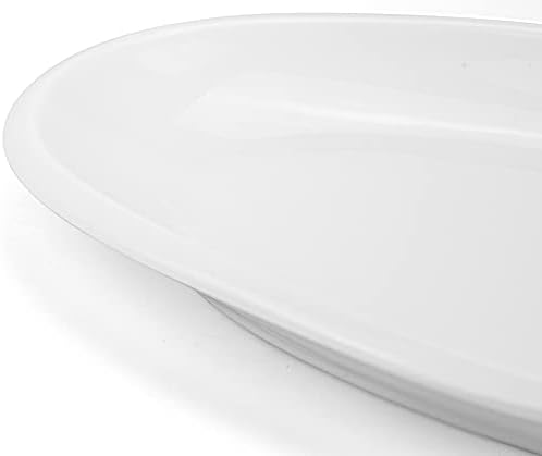 Yesland 2 Pack 16" Porcelain Large Oval Serving Plates, White Oval