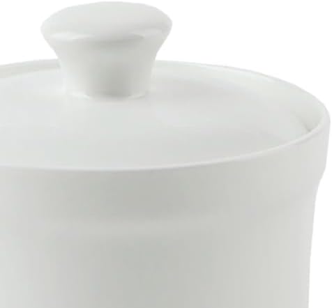 SHERCHPRY 14 Oz Custard Cups - Ceramic Ramekins with Lid, White Soup