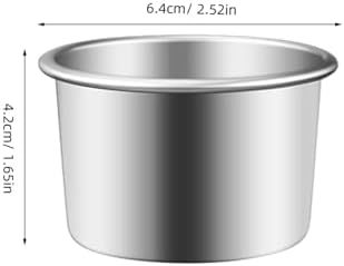 5Pcs 2-Inch Round Cake Pans with Removable Bottoms, Small Aluminum