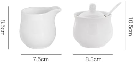 Fenteer Ceramic Sugar and Creamer Set Set Gift Elegant Practical Home