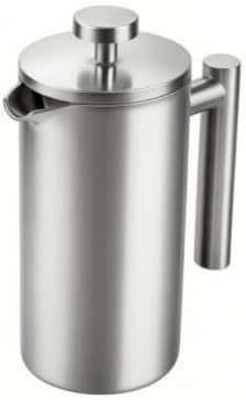 French Press Coffee Maker, Stainless Steel, 1500ml/50oz