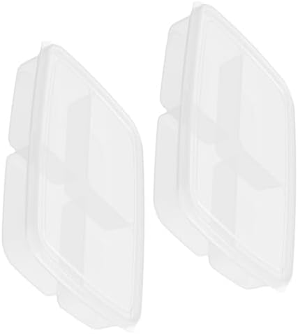 2pcs Four Compartment Food Organizer Fridge Storage Container with Lid