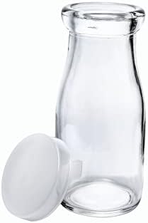 Old Fashioned Heavy Glass Half Pint Milk Bottle, Decanter Cream
