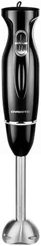OVENTE Electric Corded Hand Blender, 300W with 2 Mixing Speeds Black