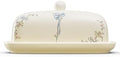 Ceramic Butter Dish – Baby Bows Design, Cream with Floral & Bow
