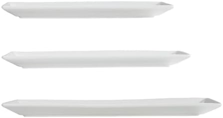 Amazon Basics 3-Piece Porcelain Serving Platters, Oven Safe, for
