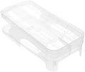 Automatic Rolling Egg Dispenser, Two Tier Plastic Fridge Organizer