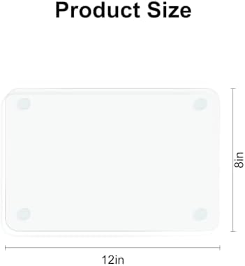 Tempered Glass Cutting Board, 12x8" Cutting Board for Kitchen