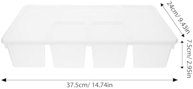 ABOOFAN Airtight Divided Food Storage Box with Lid, PP Stackable