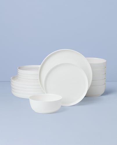 Lenox Modern White Porcelain 18-Piece Dinnerware Set for 6