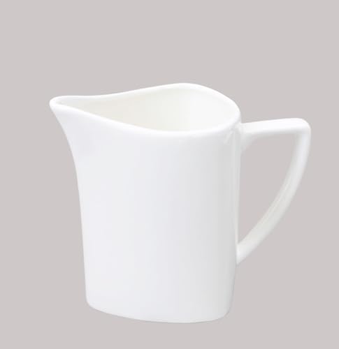 HomeVss, Bone China Elegance White Triangle Sugar & Creamer Pot