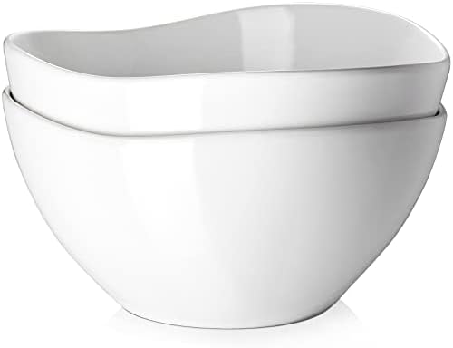 DOWAN Large Mixing Bowls, Ceramic Serving Bowls, 3.2 Quart Deep Salad