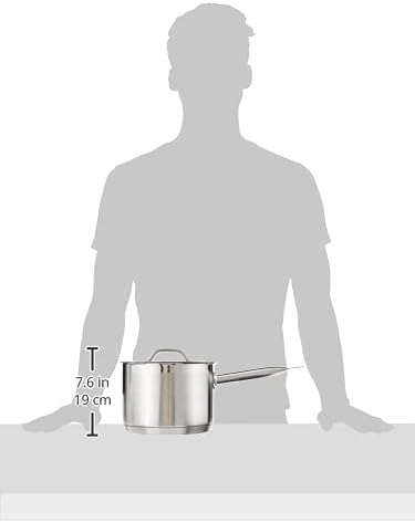 Winco Heavy-Duty Stainless Steel Sauce Pan - Image 3