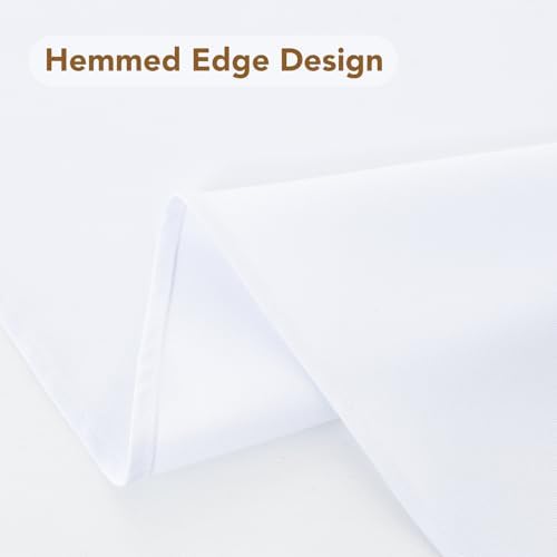 NEWISHER White Oval Tablecloth 60 x 120 inch, Washable Table Cloth