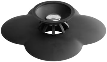Umbra Bloom Drain Stop, Bathtub Drain Hair Catcher, 3-Inch, Black