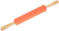 10-inch Wood Handle Silicone Dough Rolling Pin Non-stick Baking Roller