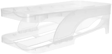 Rolling Egg Dispenser, Double-layer Plastic Fridge Organizer Holder
