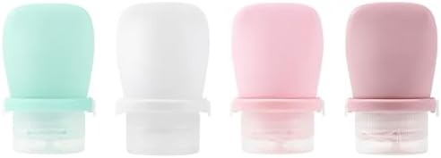 4 Pack 1oz Silicone Travel Bottles Leak Proof Squeeze Bottles For