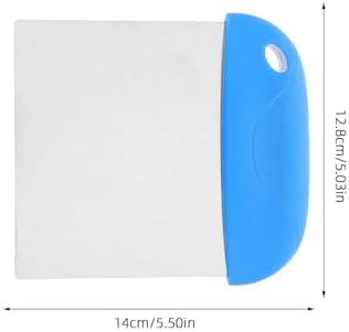 Stainless Steel Dough Cutter and Scraper with Blue Plastic Handle