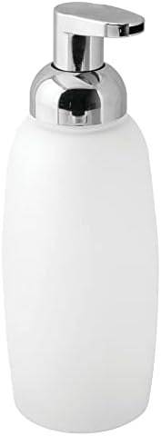 mDesign Refillable Glass Foaming Hand Soap Dispenser - Foam Soap Pump